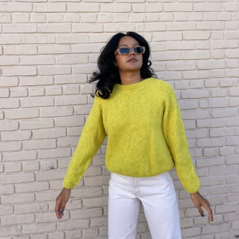 Free People Angelic Pullover Sweater Womens Xs White Pull Over Alpaca Blend — image 3 of 4